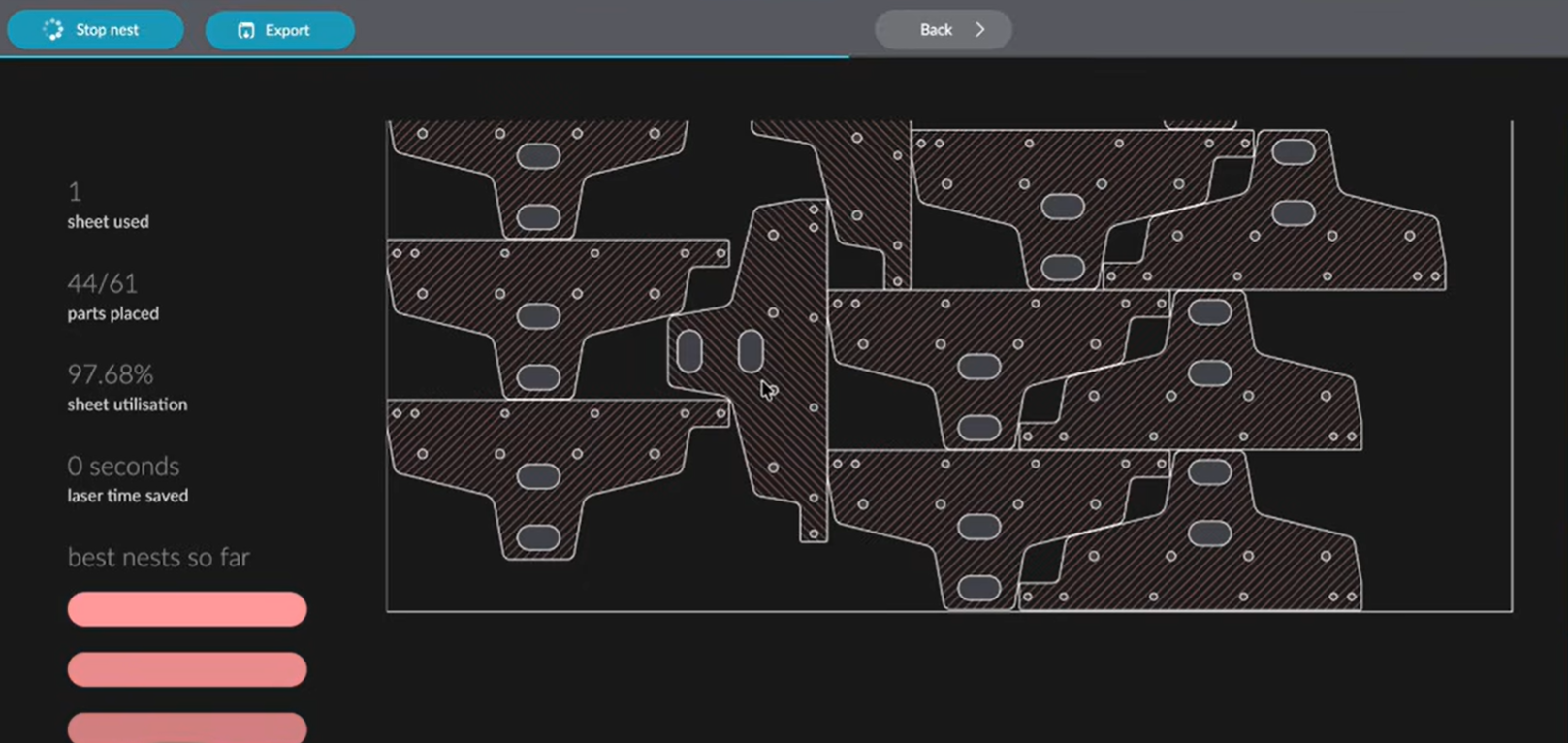 Deepnest open source nesting layout interface